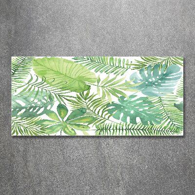 Quadro vetro acrilico Foglie tropicali