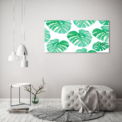 Quadro su vetro acrilico Monstera