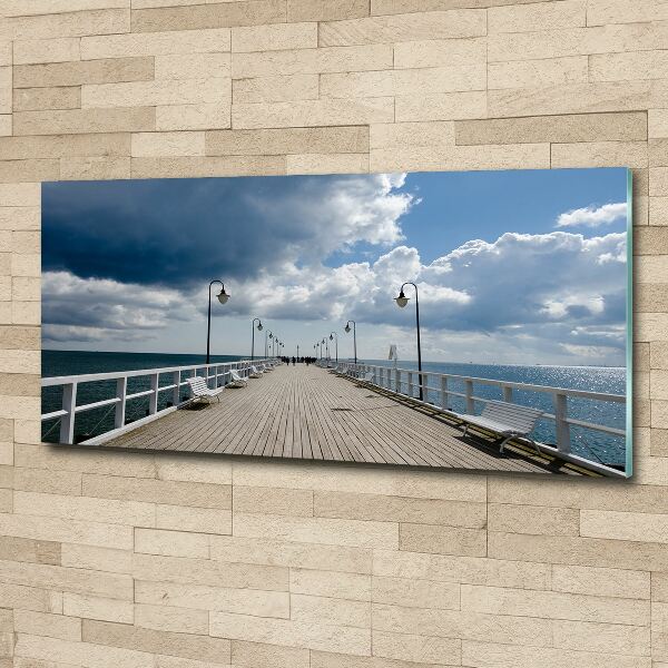 Quadro in vetro acrilico Molo di Orłowo