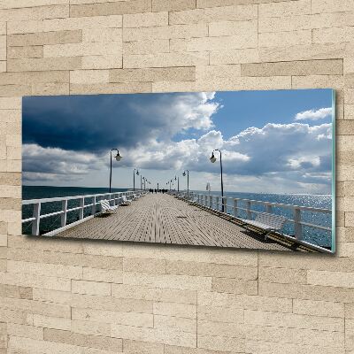 Quadro in vetro acrilico Molo di Orłowo
