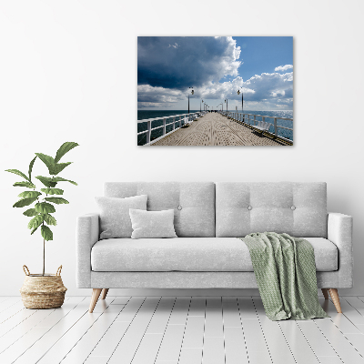 Quadro in vetro acrilico Molo di Orłowo