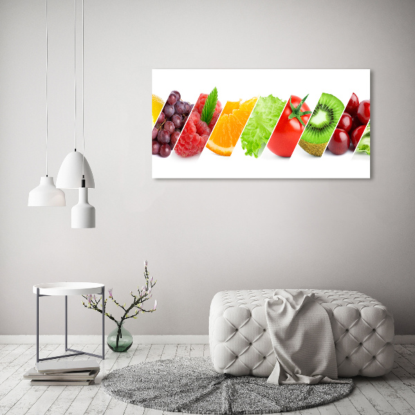 Quadro vetro acrilico Frutta e verdura