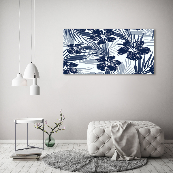 Quadro vetro acrilico Fiori tropicali