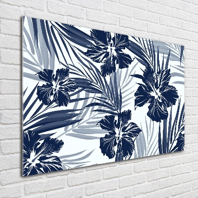 Quadro vetro acrilico Fiori tropicali