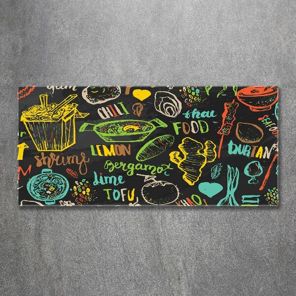 Quadro vetro acrilico Cibo tailandese