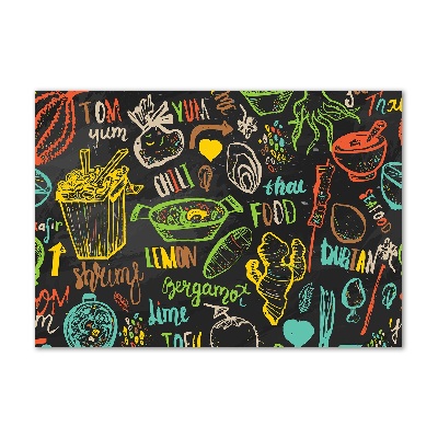 Quadro vetro acrilico Cibo tailandese