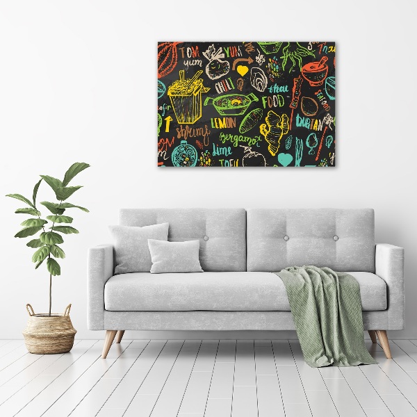 Quadro vetro acrilico Cibo tailandese