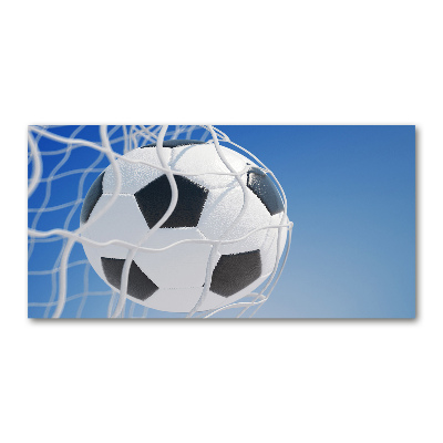 Quadro su vetro acrilico La palla è in porta