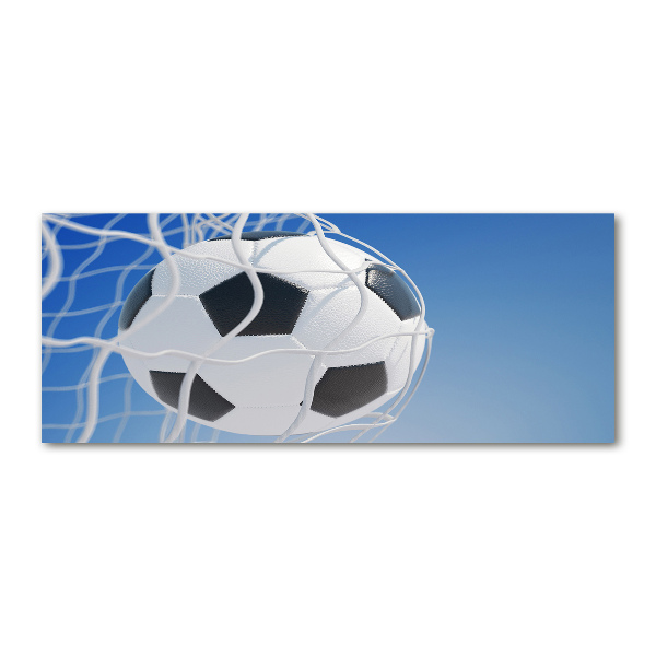 Quadro su vetro acrilico La palla è in porta