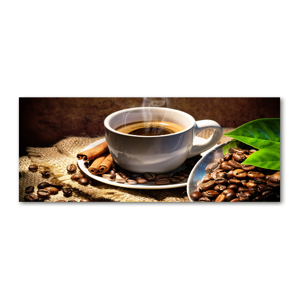 Quadro vetro acrilico Una tazza di caffè