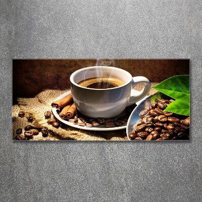 Quadro vetro acrilico Una tazza di caffè