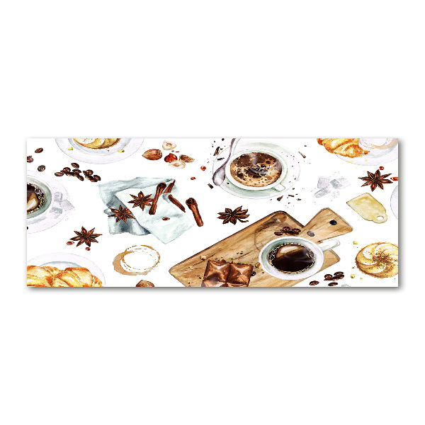 Quadro su vetro acrilico Caffè del mattino