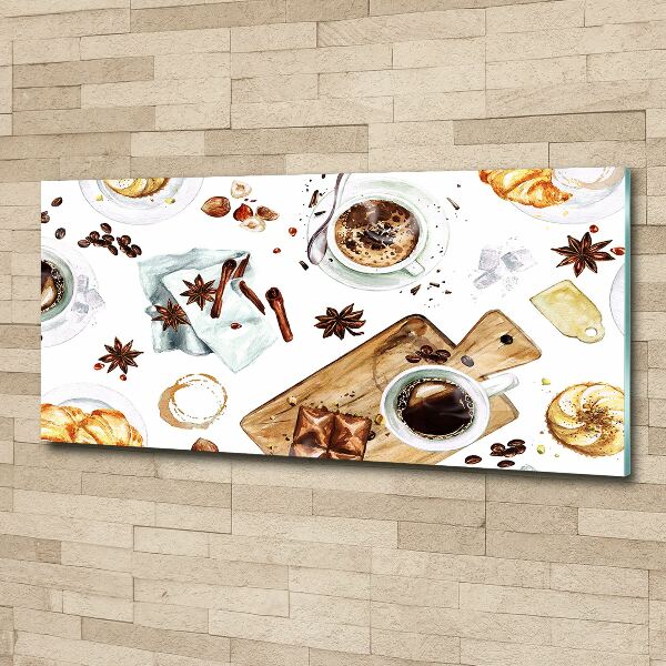 Quadro su vetro acrilico Caffè del mattino