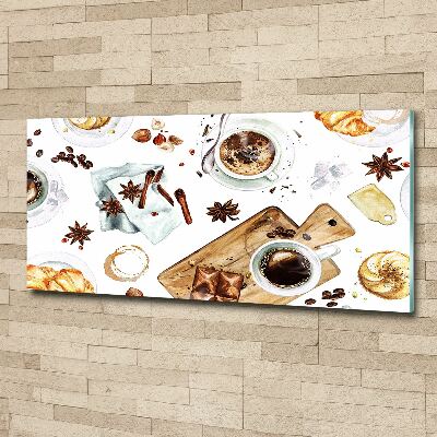 Quadro su vetro acrilico Caffè del mattino