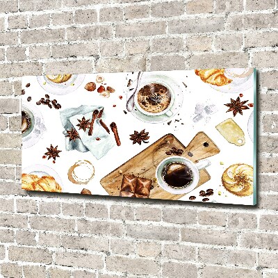 Quadro su vetro acrilico Caffè del mattino