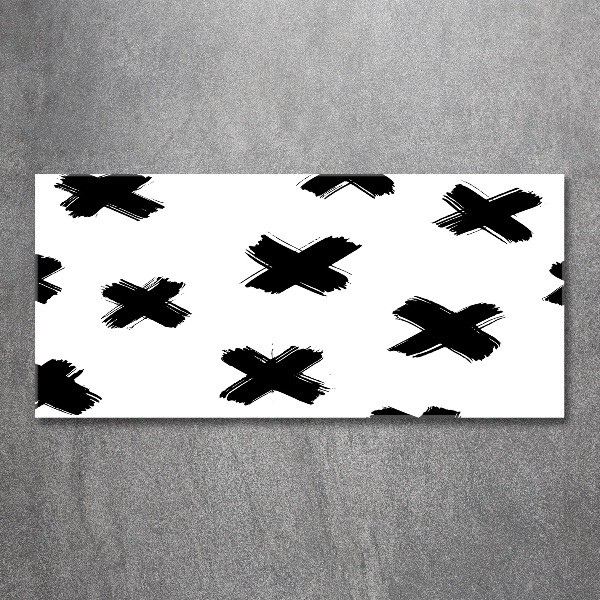 Quadro su vetro acrilico Macchie bianche e nere