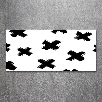 Quadro su vetro acrilico Macchie bianche e nere