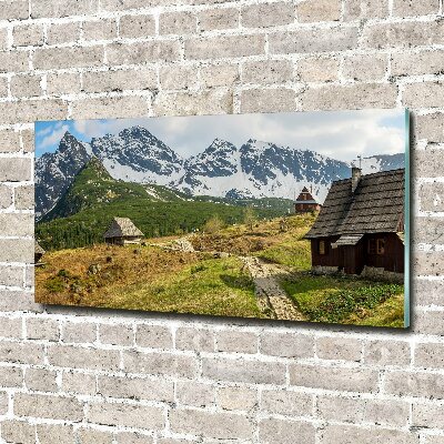 Quadro su vetro acrilico Pascoli dei Monti Tatra