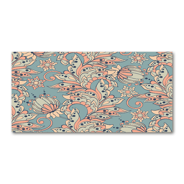 Quadro vetro acrilico Fiori etnici