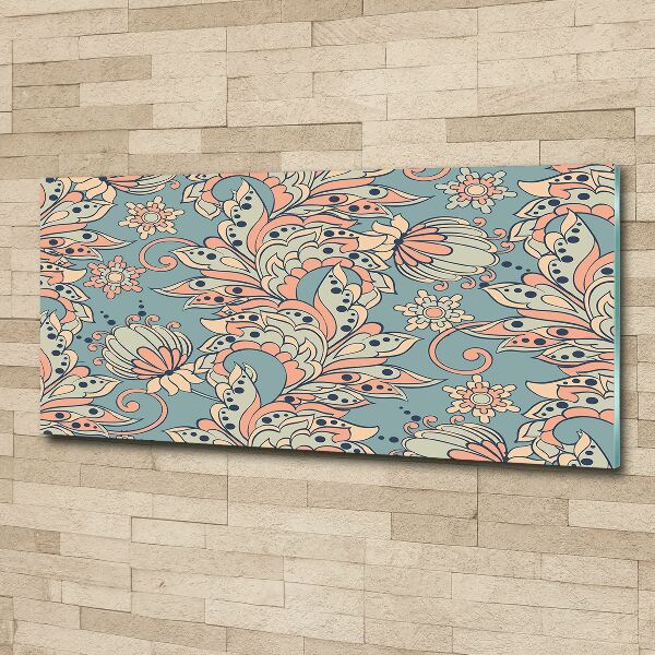 Quadro vetro acrilico Fiori etnici