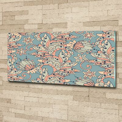 Quadro vetro acrilico Fiori etnici