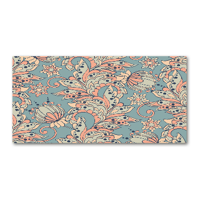 Quadro vetro acrilico Fiori etnici