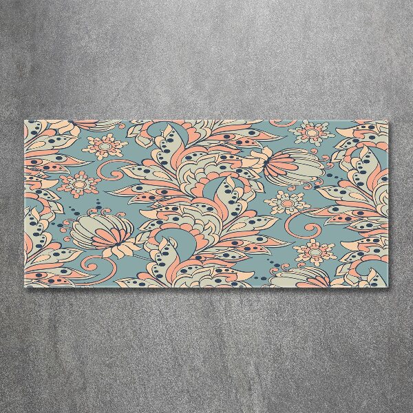 Quadro vetro acrilico Fiori etnici