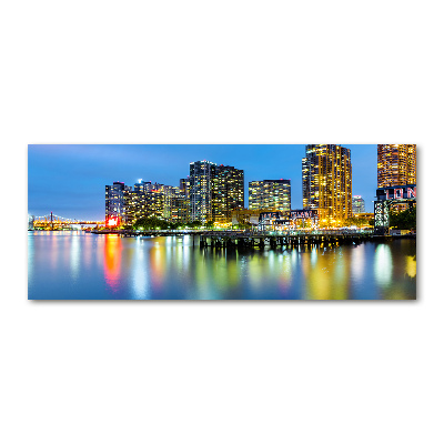 Quadro vetro acrilico New York di notte