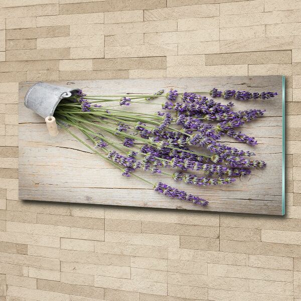 Quadro in vetro acrilico Lavanda in vaso