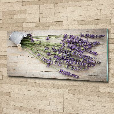 Quadro in vetro acrilico Lavanda in vaso