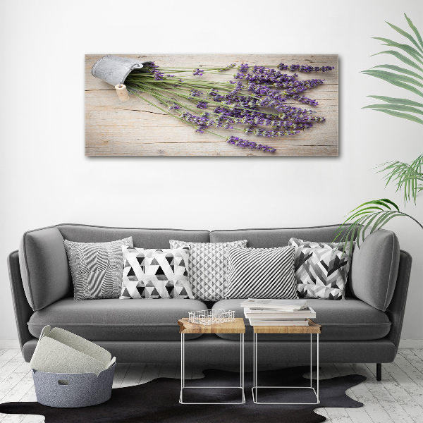 Quadro in vetro acrilico Lavanda in vaso