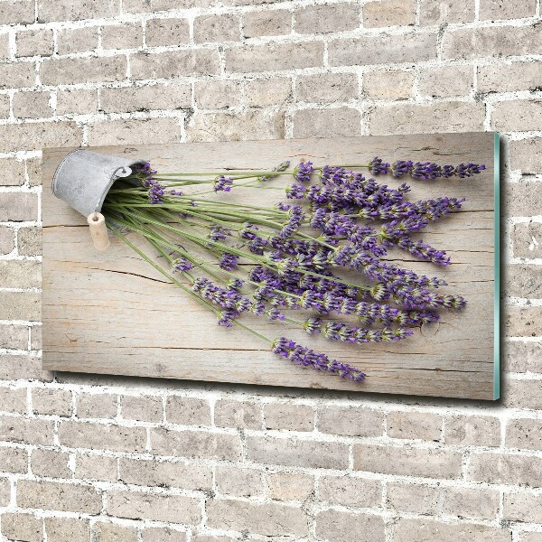 Quadro in vetro acrilico Lavanda in vaso