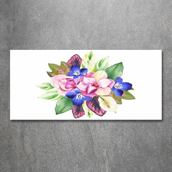 Quadro su vetro acrilico Un mazzo di fiori