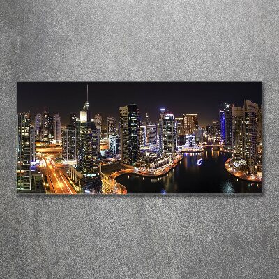 Quadro in vetro acrilico Marina di Dubai