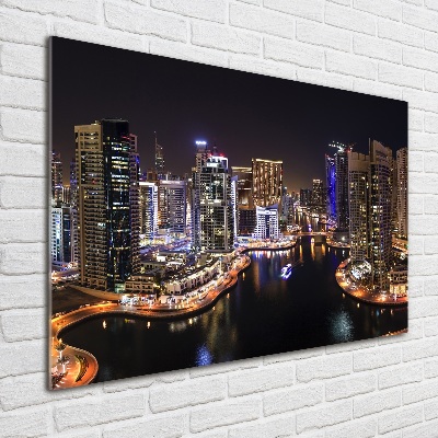 Quadro in vetro acrilico Marina di Dubai
