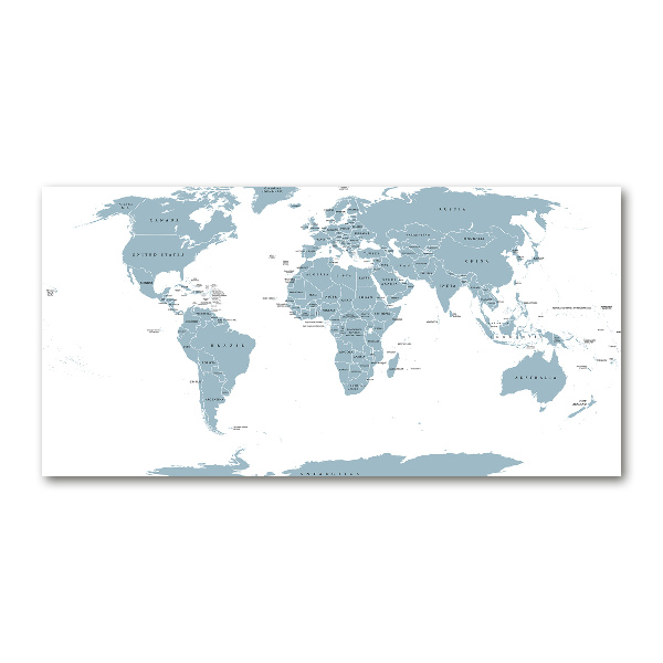 Quadro in vetro acrilico Mappa politica