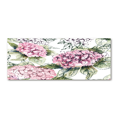 Quadro in vetro acrilico Ortensia