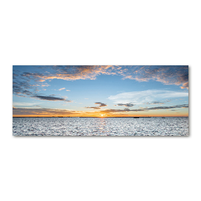 Quadro su vetro acrilico Crepuscolo in riva al mare