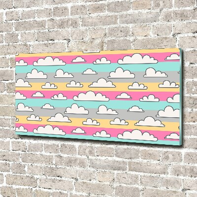 Quadro su vetro acrilico Nuvole