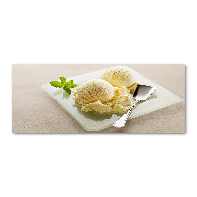 Quadro su vetro acrilico Gelato su un piatto