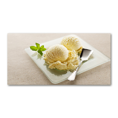 Quadro su vetro acrilico Gelato su un piatto