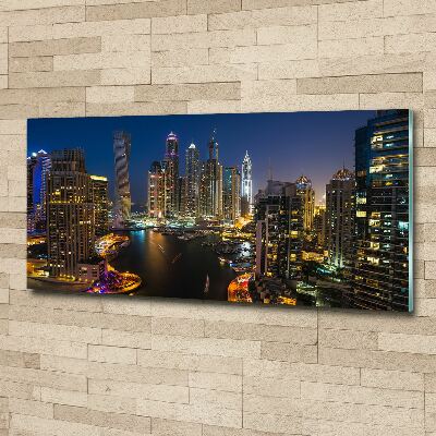 Quadro in vetro acrilico Marina di Dubai