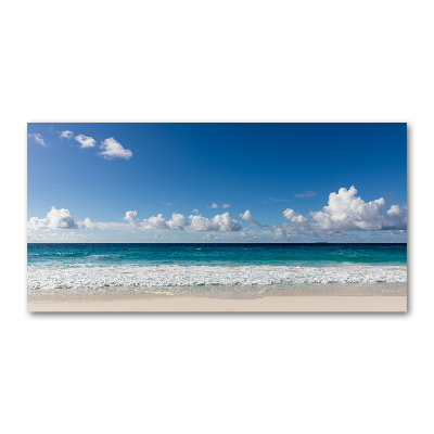 Quadro in vetro acrilico Spiaggia delle Seychelles