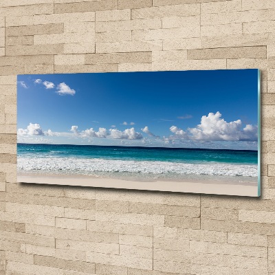 Quadro in vetro acrilico Spiaggia delle Seychelles