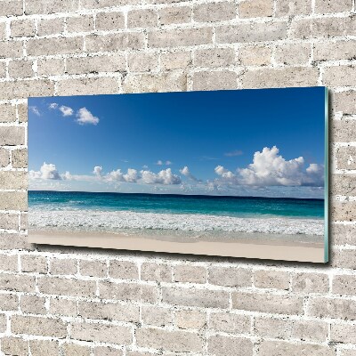 Quadro in vetro acrilico Spiaggia delle Seychelles