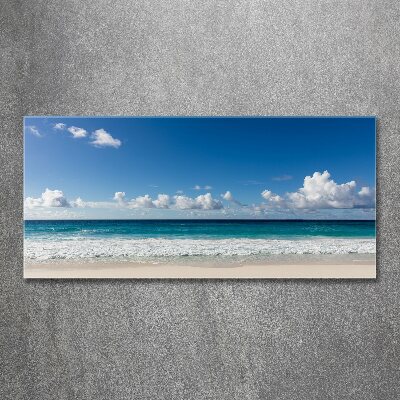 Quadro in vetro acrilico Spiaggia delle Seychelles