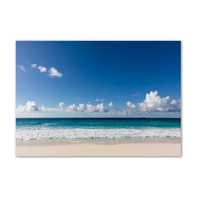 Quadro in vetro acrilico Spiaggia delle Seychelles
