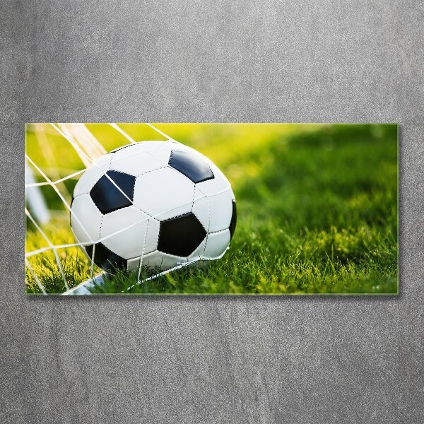 Quadro su vetro acrilico La palla è in porta