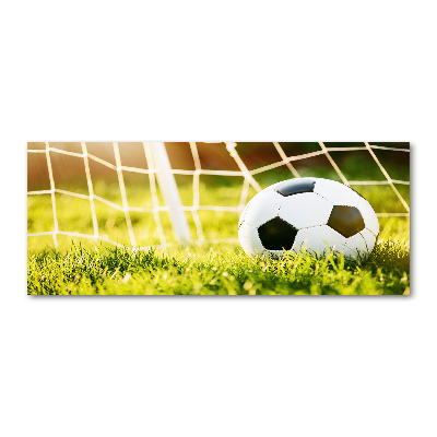 Quadro in vetro acrilico La palla è in porta