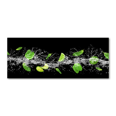 Quadro su vetro acrilico Lime con menta